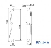 MEDIDAS SET BARRA DUCHA ELO BRUMA